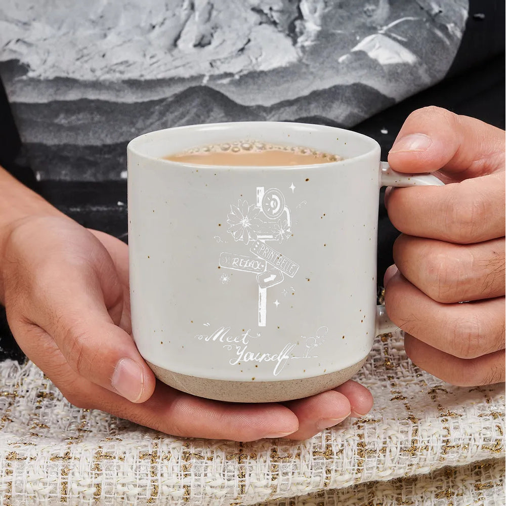 12OZ Pottery Mug-2 Side Engraved
