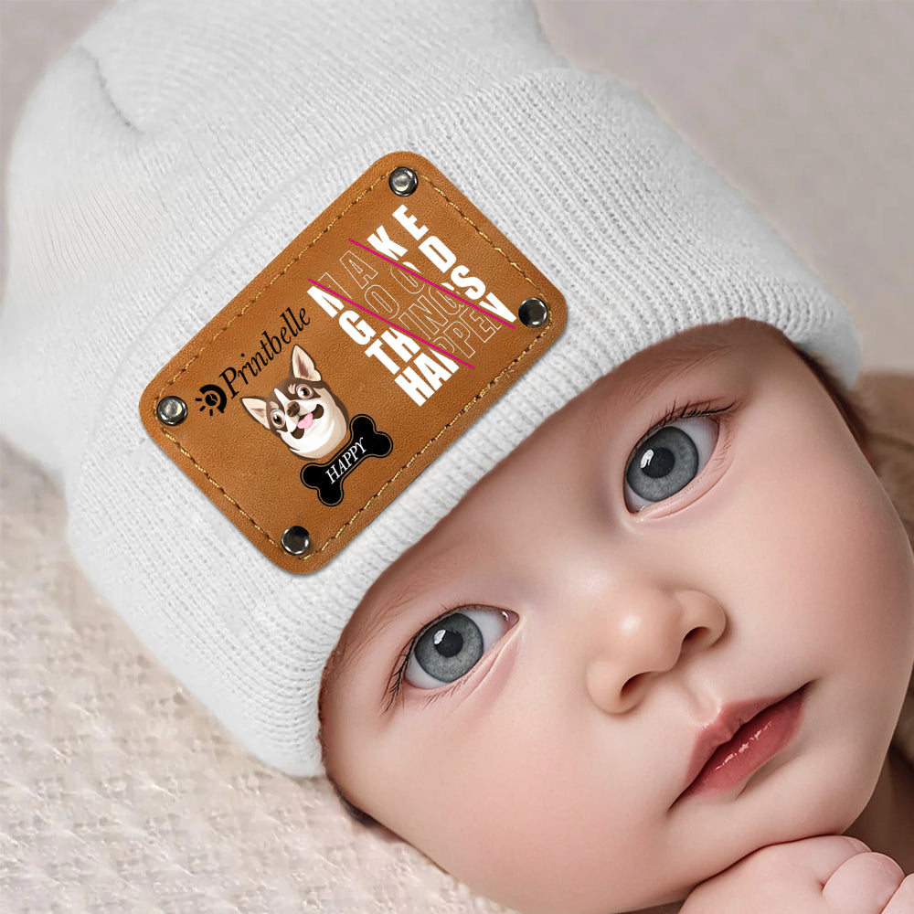 Leather Knitted Beanie