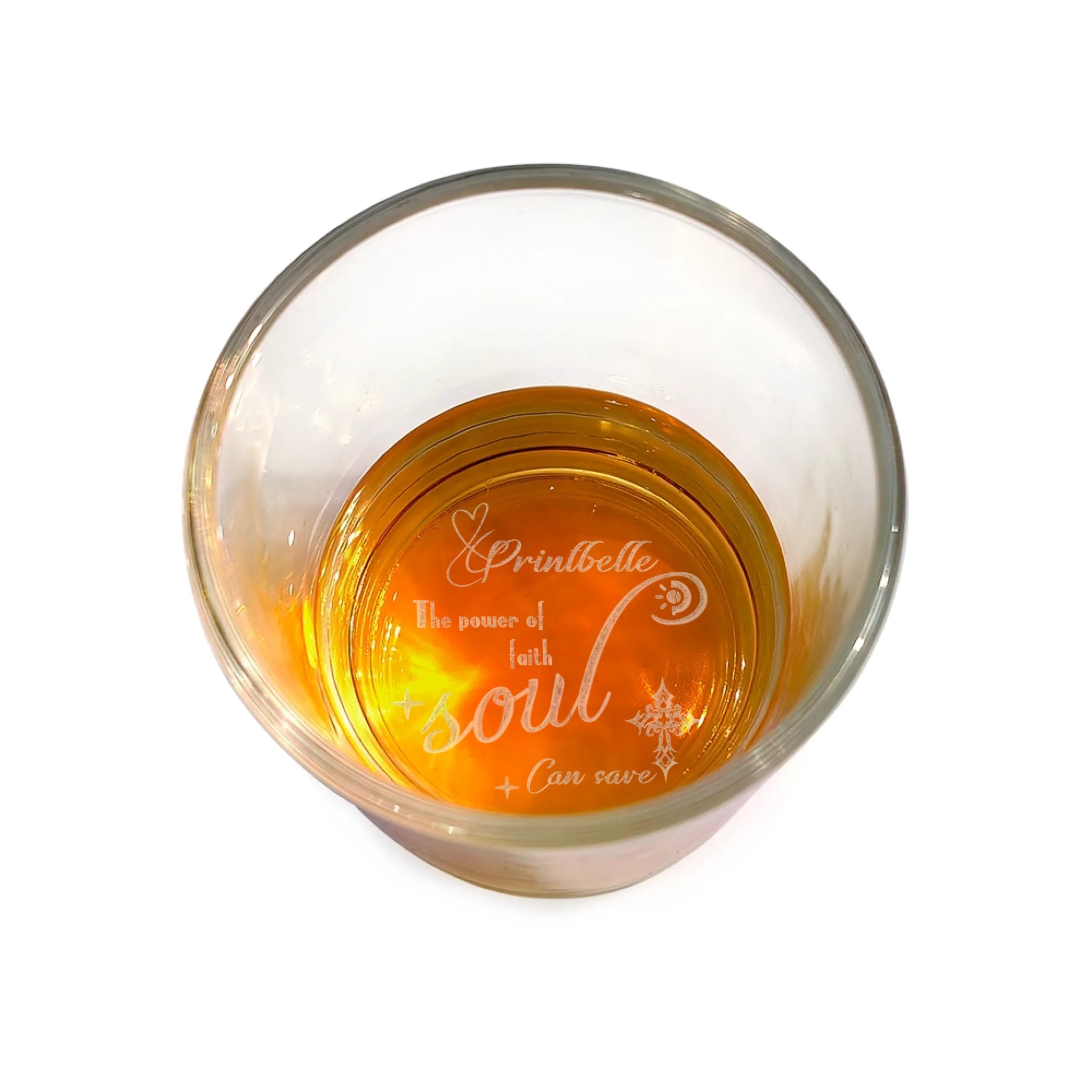 11OZ Round Whiskey Glass-Bottom Engraving