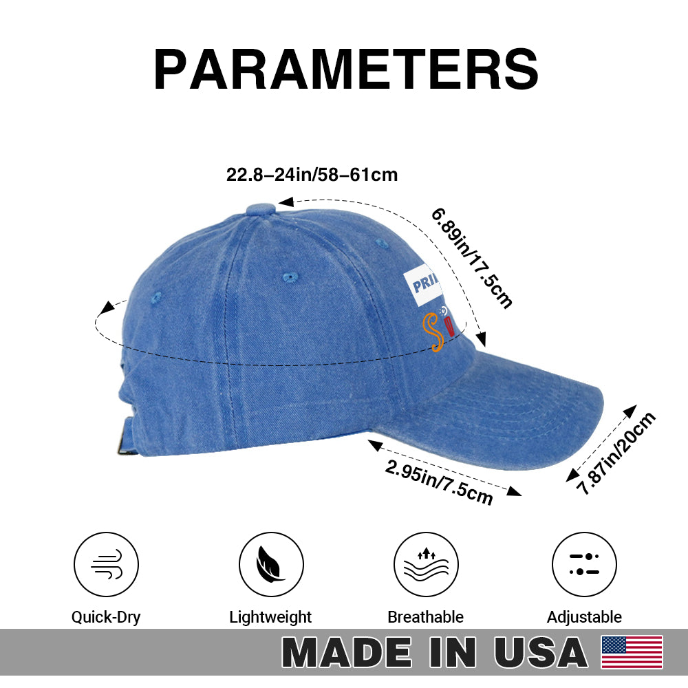 Wash Denim Cap (Print in USA)