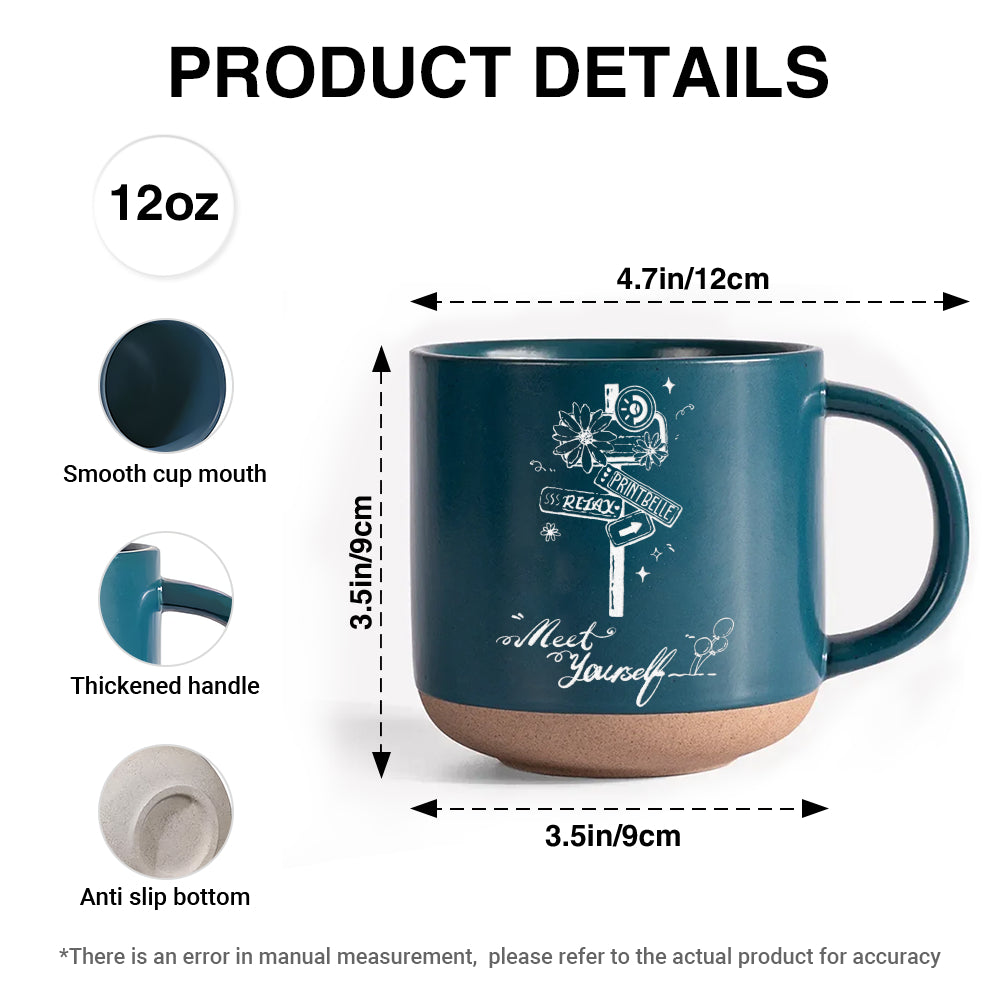 12OZ Pottery Mug-2 Side Engraved