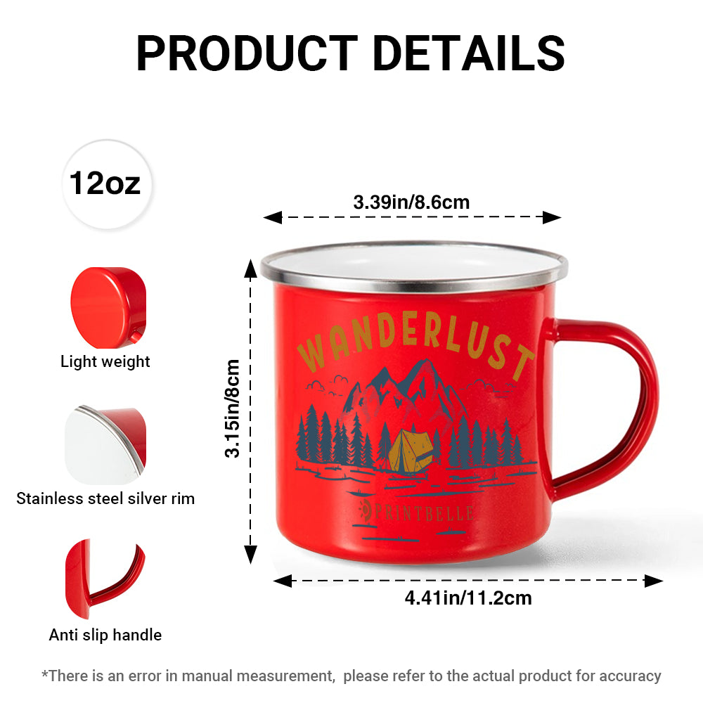 12OZ Enamel Cups with Handle