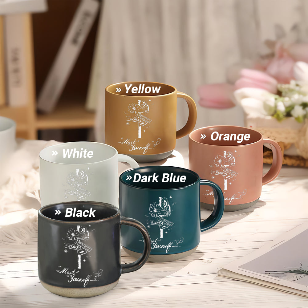 12OZ Pottery Mug-2 Side Engraved