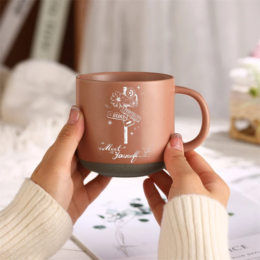 12OZ Pottery Mug-2 Side Engraved