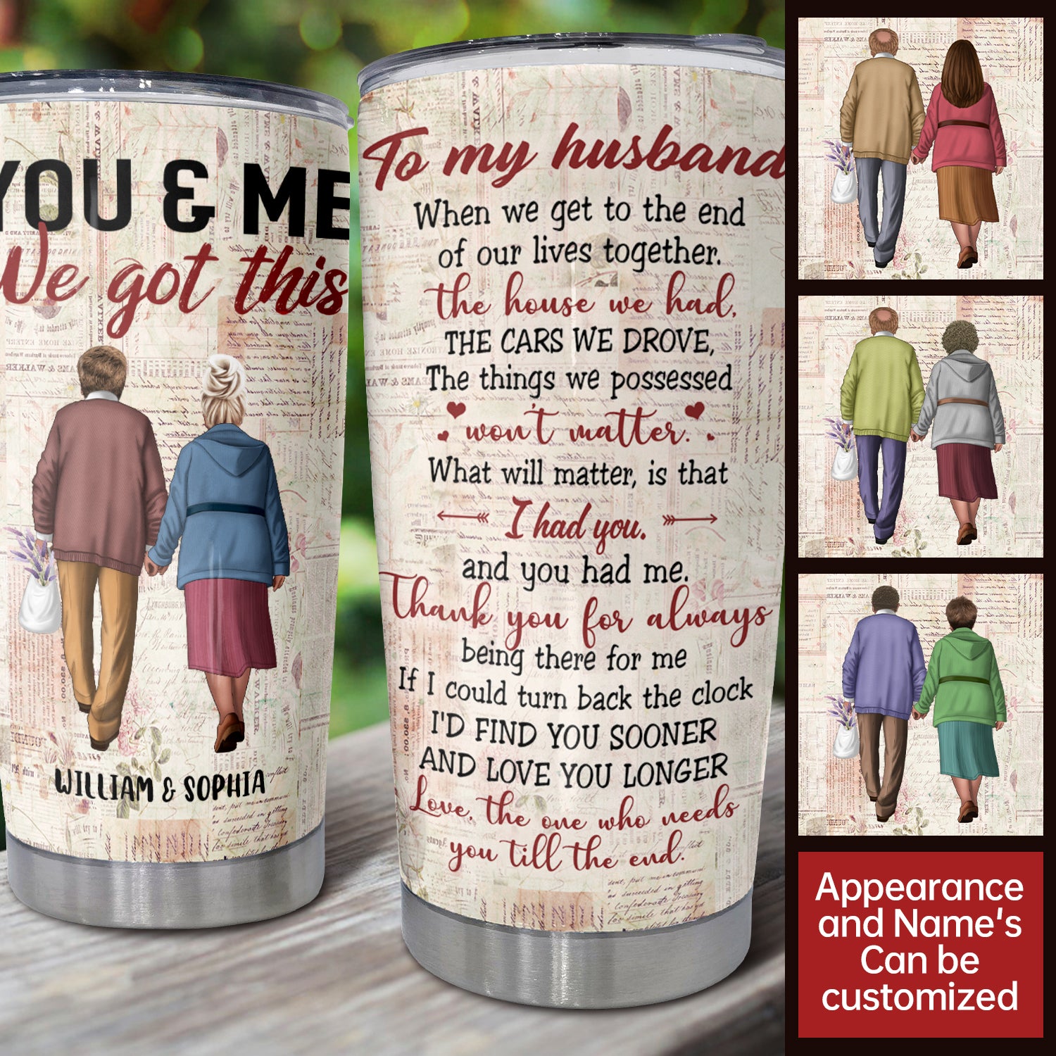 Thank You For Always Being There For Me, Insulated Stainless Steel Tumbler, 20 oz, Gift For Wife On Valentine Anniversary