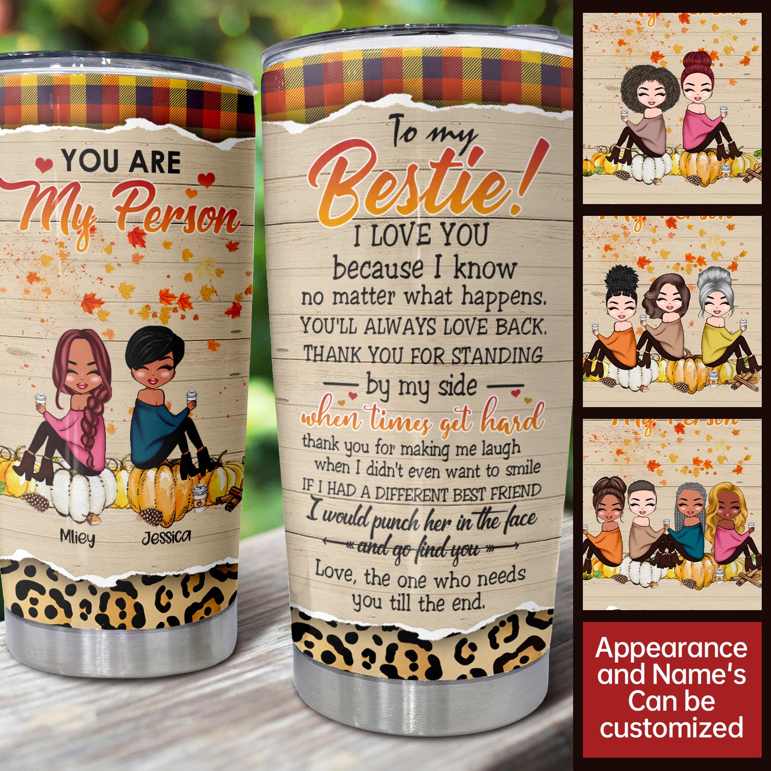 I Love You To My Bestie, Double Wall Insulated Tumbler, 20 oz, Gift For Sisters On Holiday