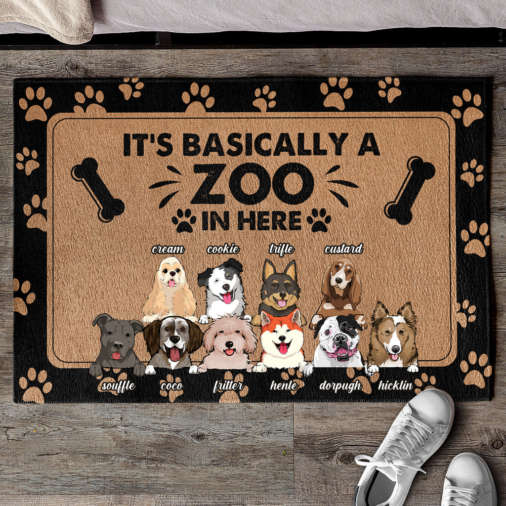 Welcome To The Animal Kingdom, Customized Pet Doormat, Lovely Gift For For Person Who Love Pets