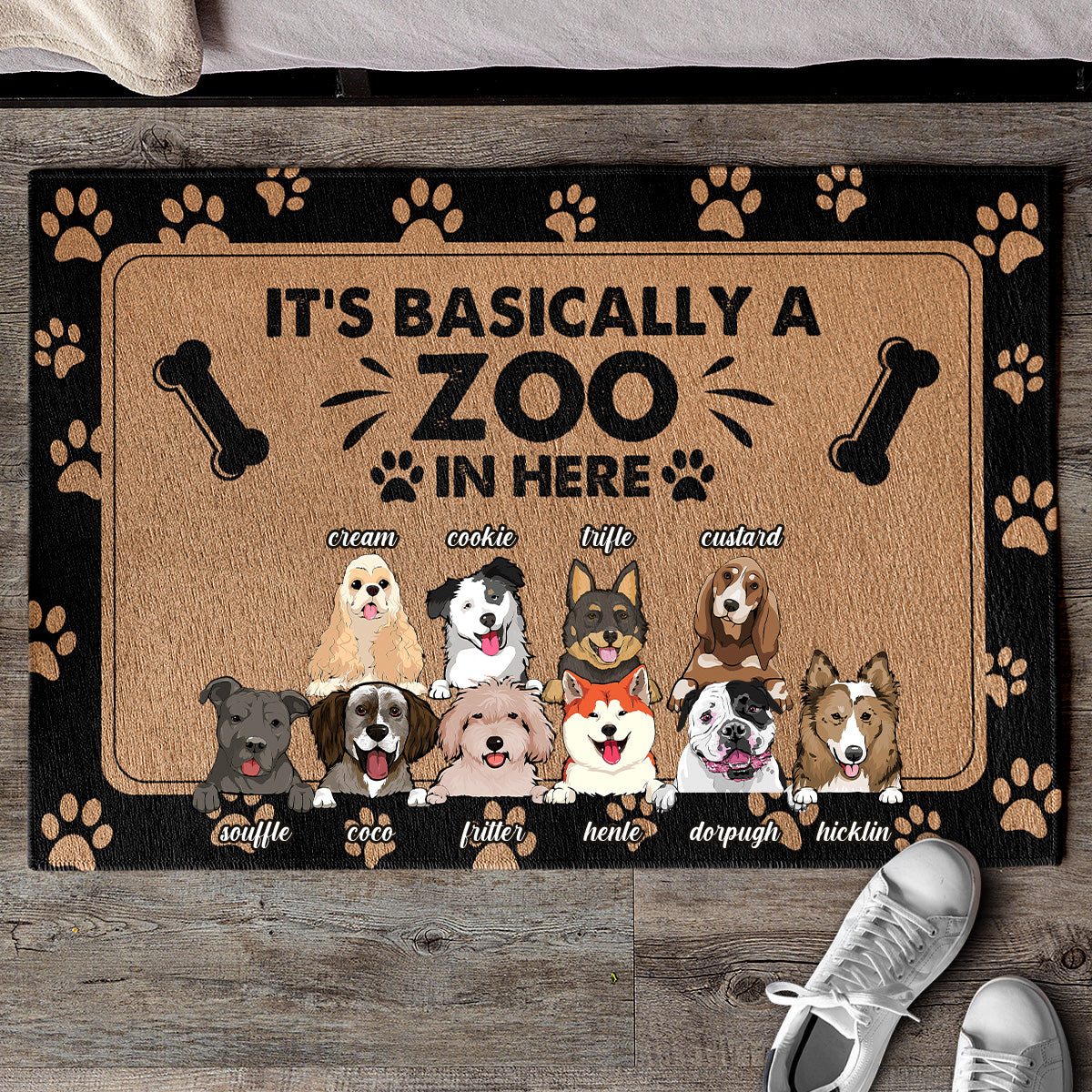 Welcome To The Animal Kingdom, Customized Pet Doormat, Lovely Gift For For Person Who Love Pets