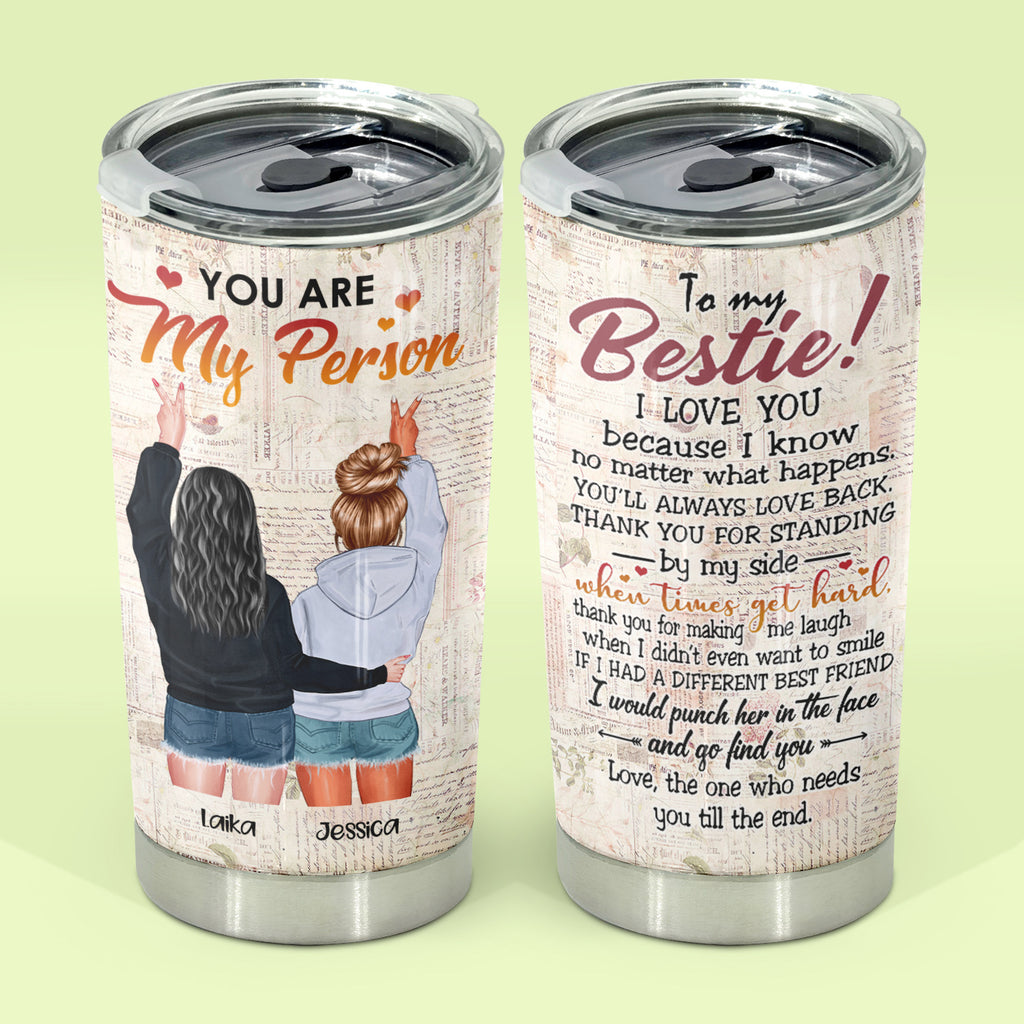 Current Besties Future Besties, Customized Tumbler Mug, 20 oz, Gift For Sisters Friends