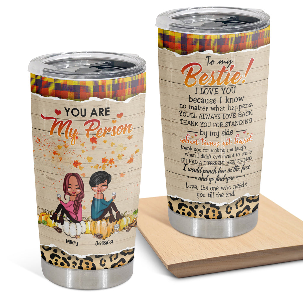 I Love You To My Bestie, Double Wall Insulated Tumbler, 20 oz, Gift For Sisters On Holiday