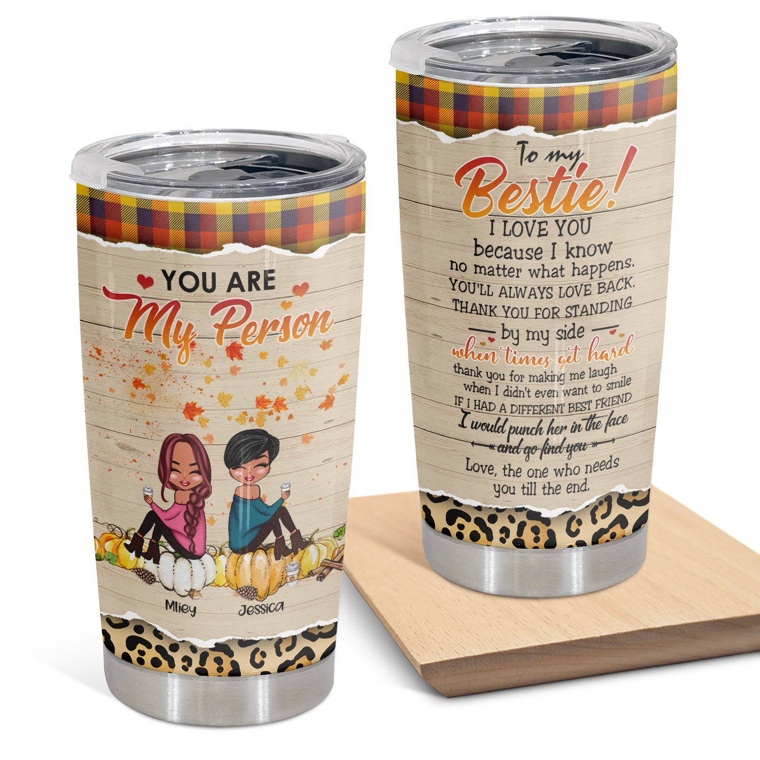 I Love You To My Bestie, Double Wall Insulated Tumbler, 20 oz, Gift For Sisters On Holiday