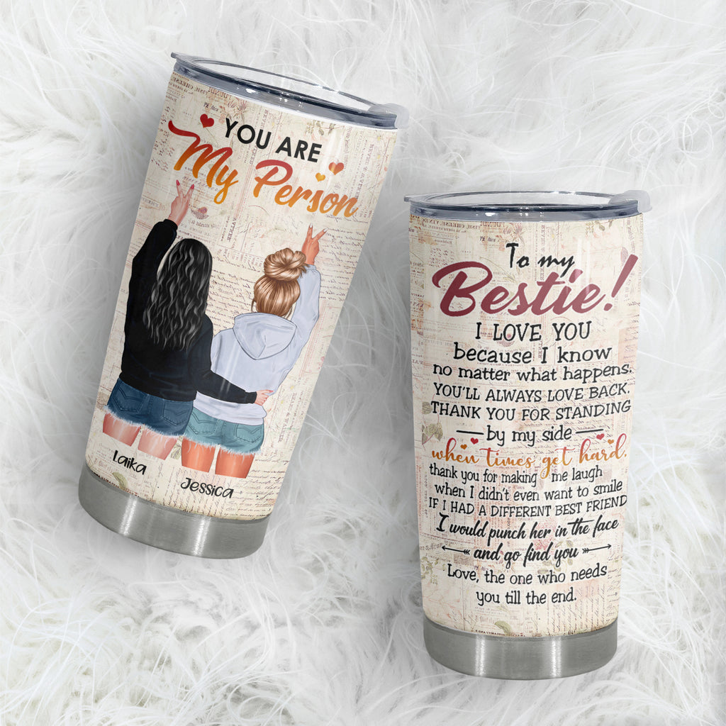 Current Besties Future Besties, Customized Tumbler Mug, 20 oz, Gift For Sisters Friends