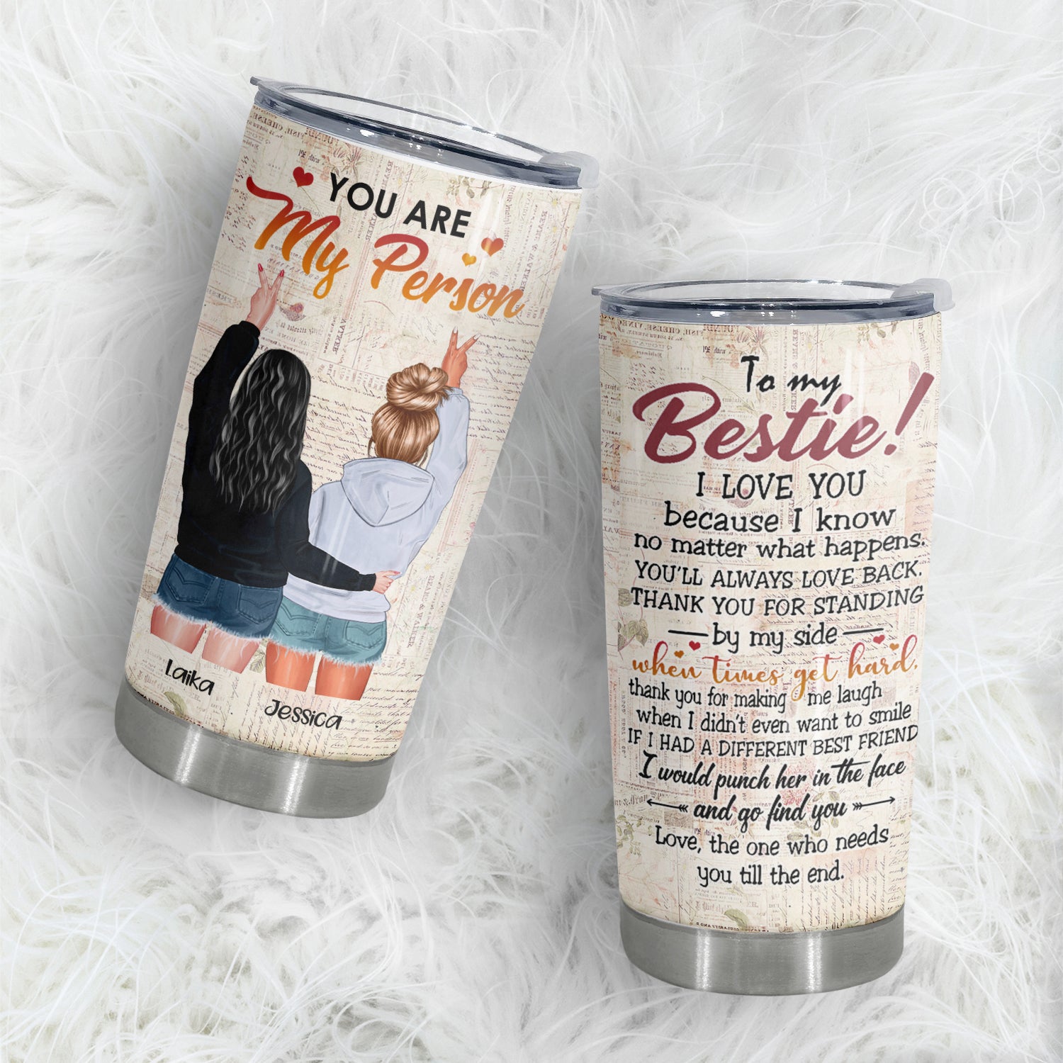 Current Besties Future Besties, Customized Tumbler Mug, 20 oz, Gift For Sisters Friends