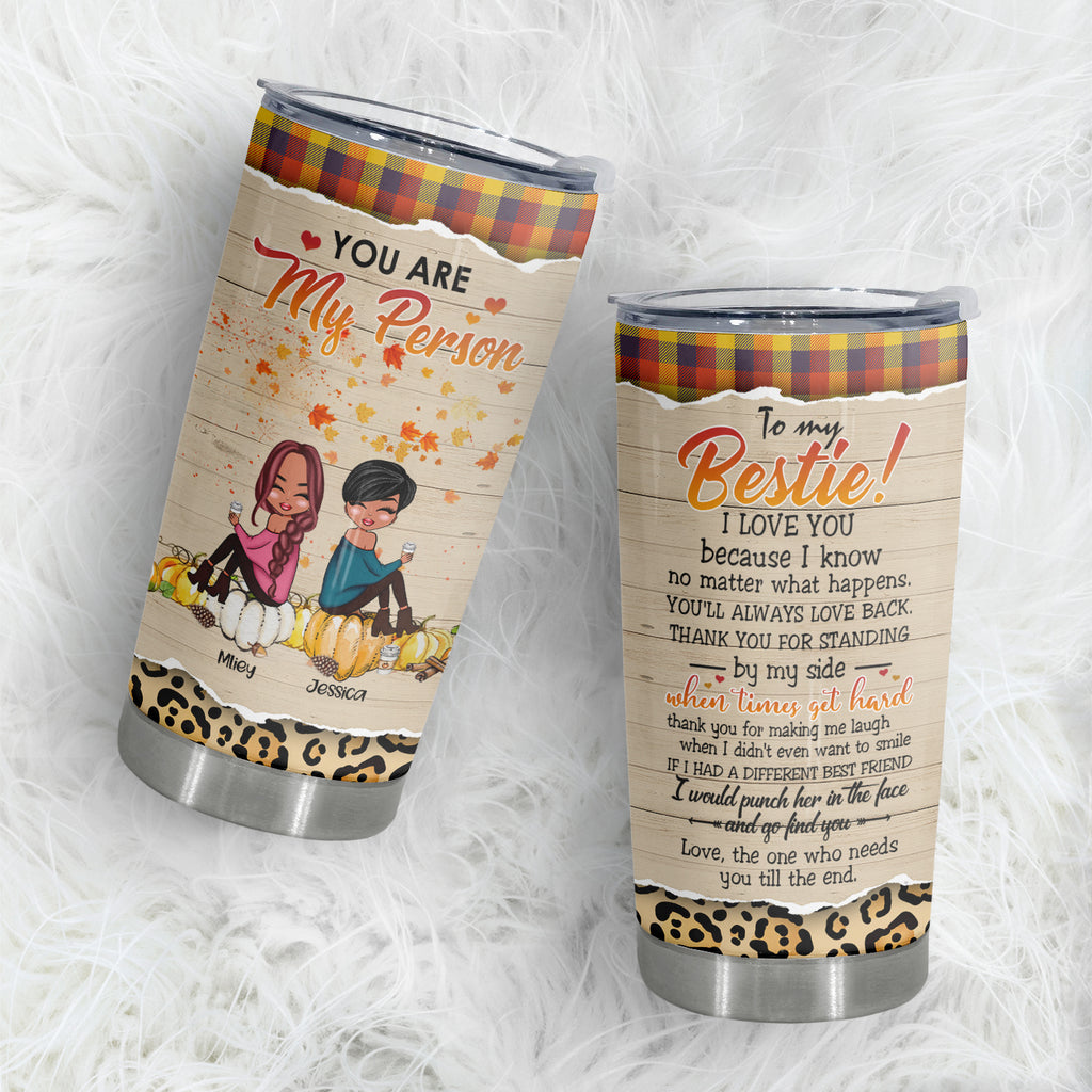 I Love You To My Bestie, Double Wall Insulated Tumbler, 20 oz, Gift For Sisters On Holiday