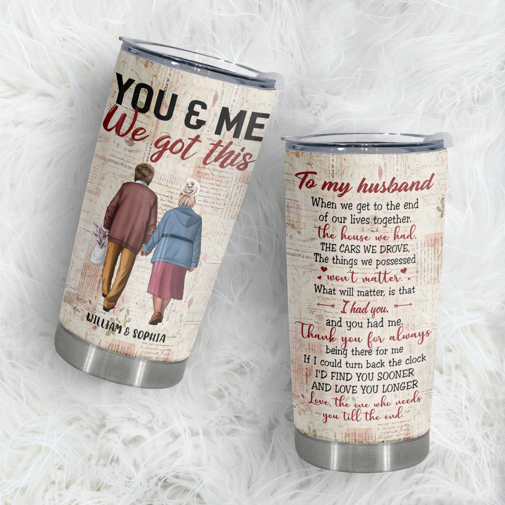 Thank You For Always Being There For Me, Insulated Stainless Steel Tumbler, 20 oz, Gift For Wife On Valentine Anniversary