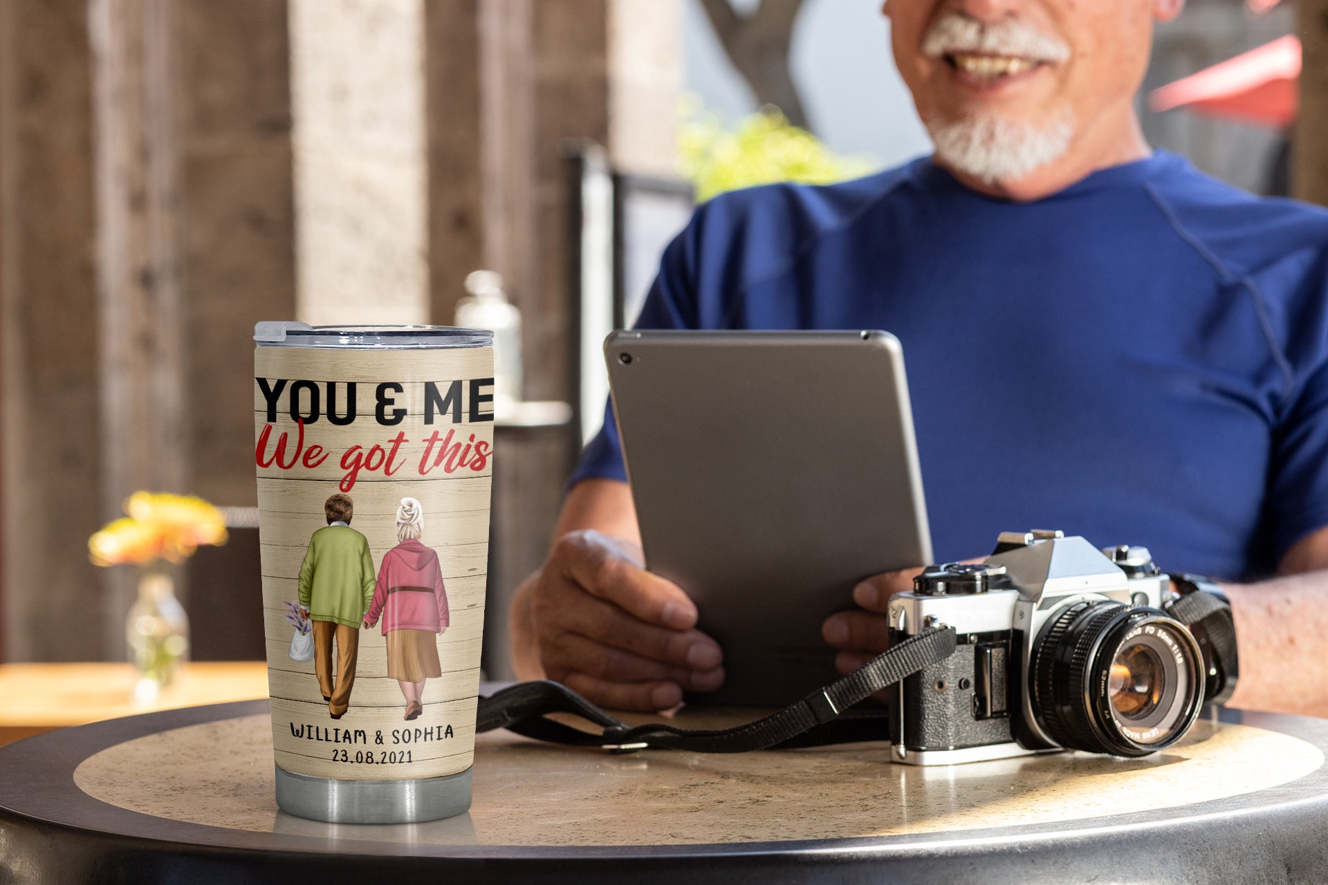Never Forget That I Love You, Personalized Travel Mug, 20 oz, Valentine's Day Gift for Husband From Wife