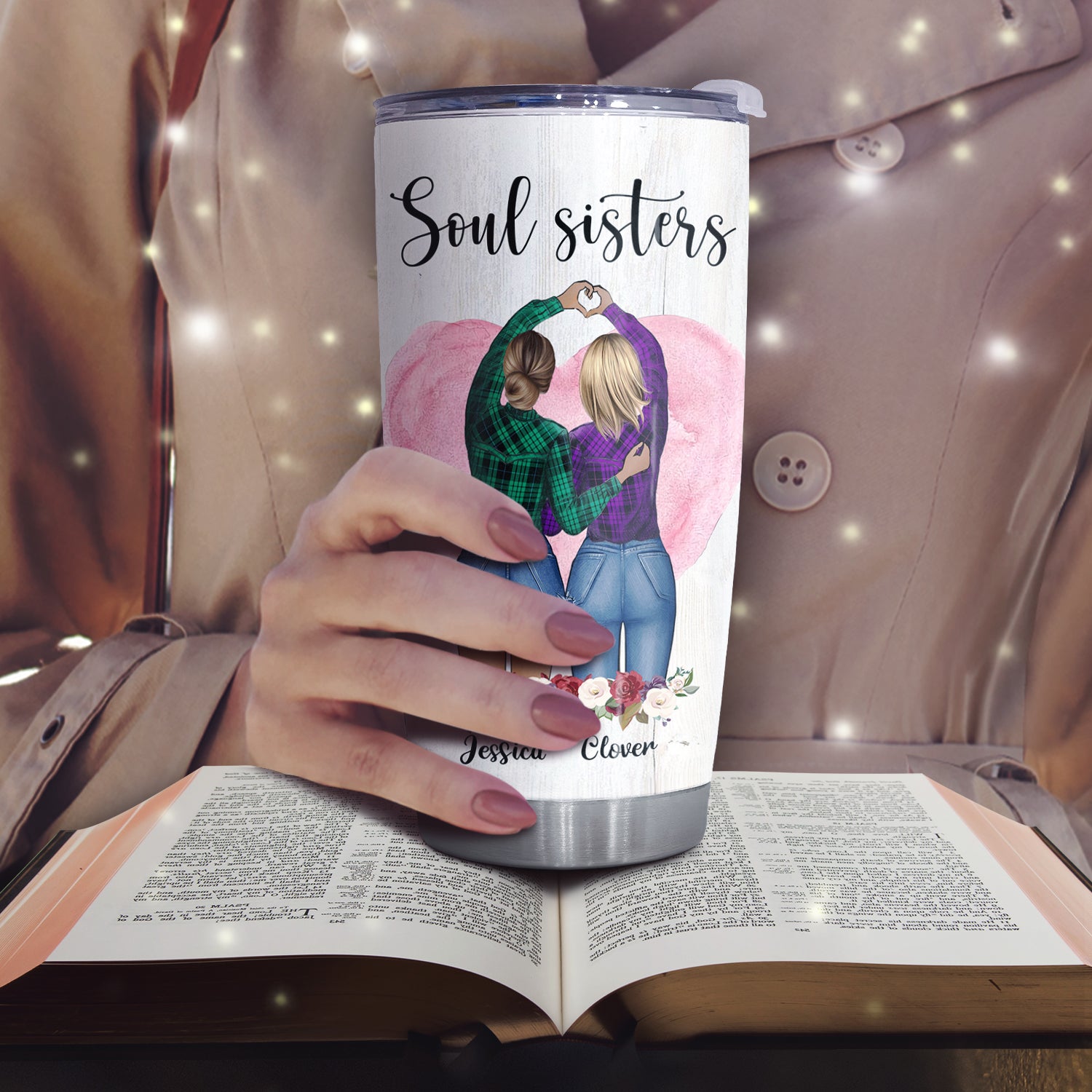We'll Be Friends Until We're Old And Senile,  Custom Trip Tumbler, 20 oz,  Unique Gift For Sisters And Best Friends