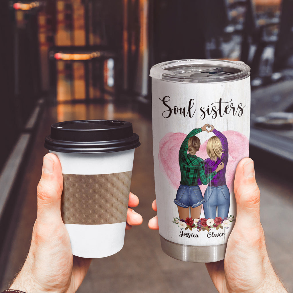 We'll Be Friends Until We're Old And Senile,  Custom Trip Tumbler, 20 oz,  Unique Gift For Sisters And Best Friends