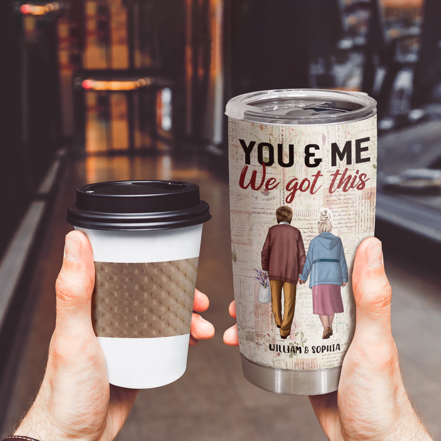 Thank You For Always Being There For Me, Insulated Stainless Steel Tumbler, 20 oz, Gift For Wife On Valentine Anniversary