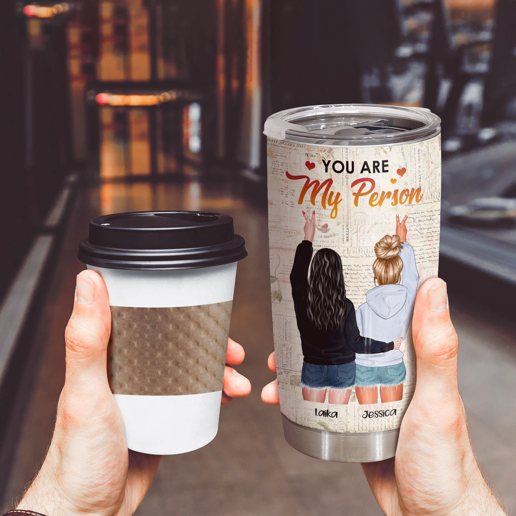 Current Besties Future Besties, Customized Tumbler Mug, 20 oz, Gift For Sisters Friends