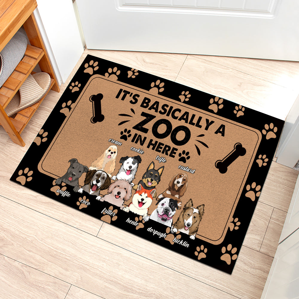 Welcome To The Animal Kingdom, Customized Pet Doormat, Lovely Gift For For Person Who Love Pets