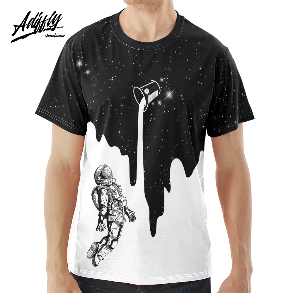 Adiffly Cartoon Astronaut T Shirt 3d Printing Hoods Summer Breathable